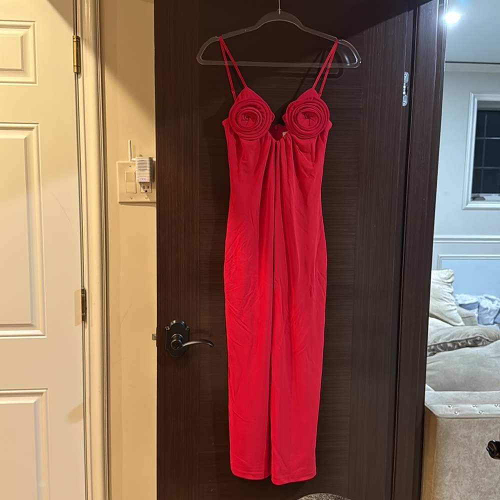 MAGDA BUTRYM H&M ROSE-APPLIQUÉD STRAPPY DRESS SIZE S - Picture 12 of 16